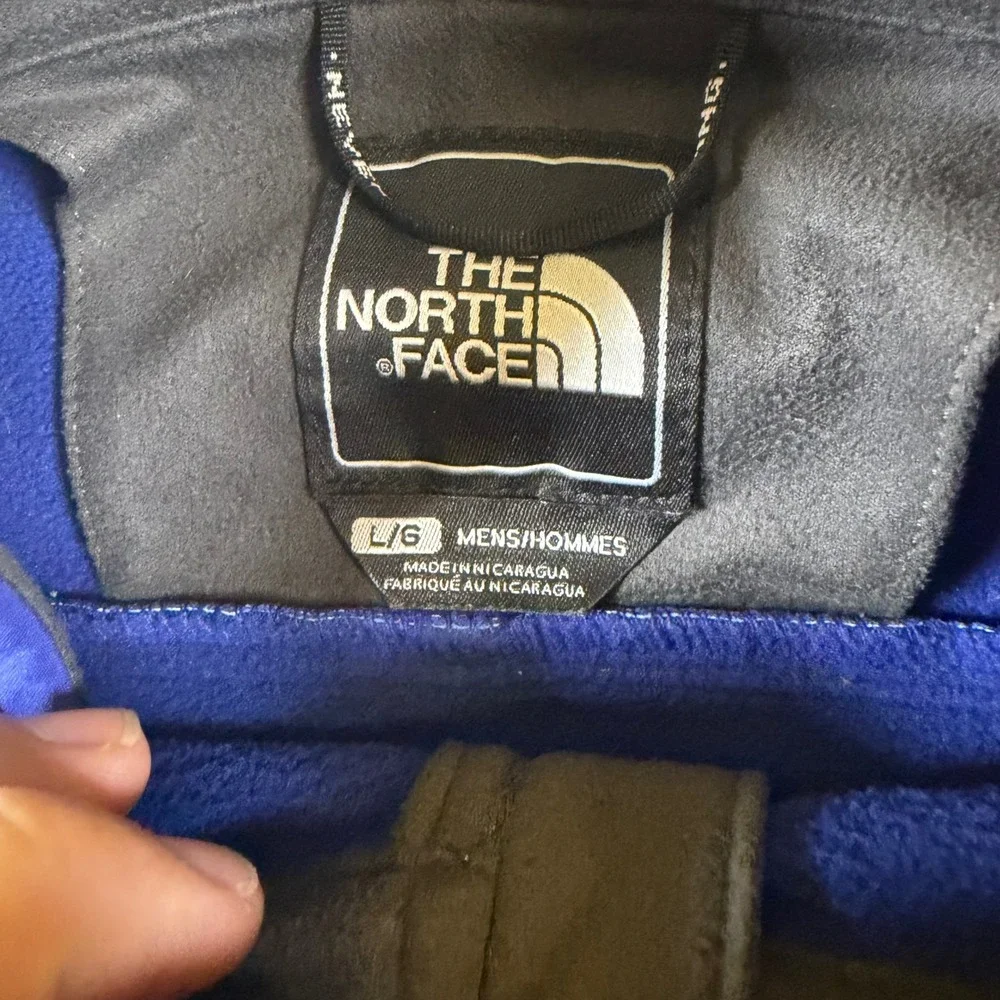 The North Face Mens Apex Bionic Softshell Jacket Blue Full Zip Windproof Large